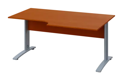 CRK 18 - 184 stůl kancelářský, rohový, pravý, kovová podnož stříbrná, deska 18 mm, široký 1800 mm, t